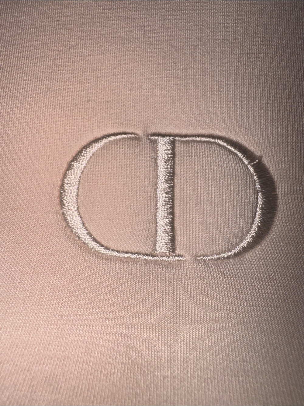Dior Light Pink Embroidered CD Cosmetic Pouch - Picture 3 of 8